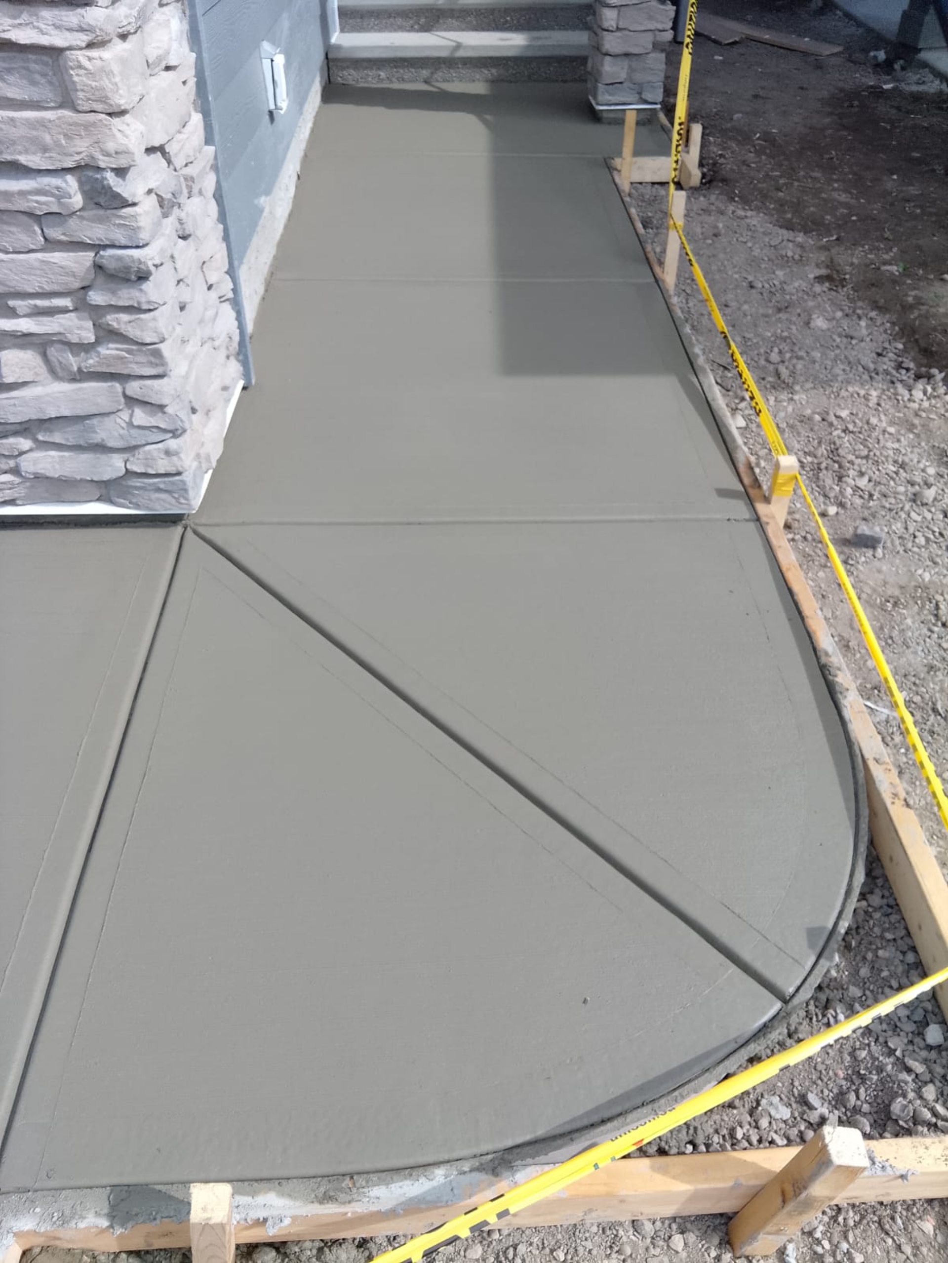 Line pump concrete placement