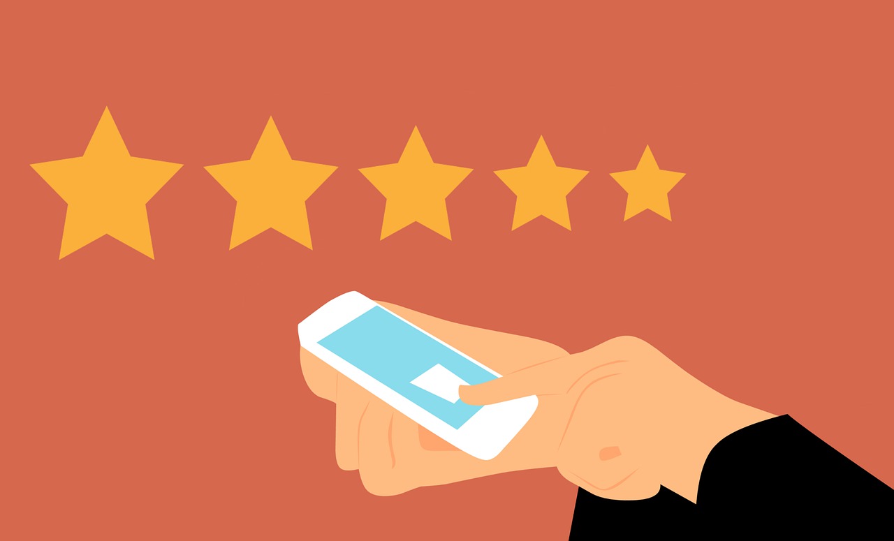 Customer star rating and review