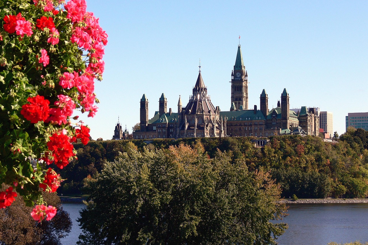 Parliament Hill in Ottawa on a clear day