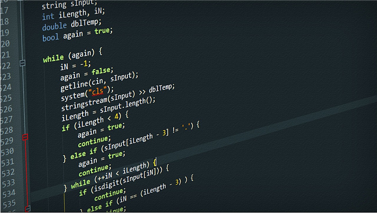 Lines of source code displayed on a monitor
